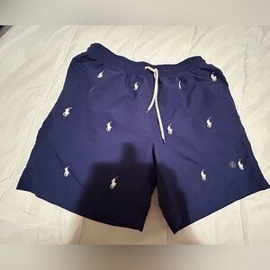 NWOT Polo Ralph Lauren swimwear blue bottoms.